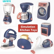 LAFAYE Simulation Kitchen Home Appliances Set, Coffee|Washing|Simulation Kitchen Toys, Children's Kitchen Toys Small Appliance Vacuum Cleaner Bread|Bread Maker Toy Kids Gift