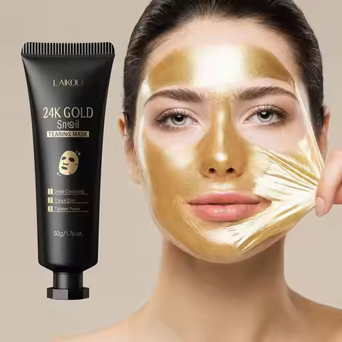 LAIKOU 24K Gold SNAIL TEARING Mask Deep Cleansing Remove Blackhead Face Care 50g