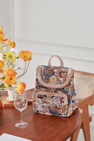 Henneybear - H1138 ลายVincent กระเป๋าเป้ทรงสวย ดีไซน์เก๋ ใส่ของได้เยอะ กระเป๋าใส่หนังสือ กระเป๋าสะพา