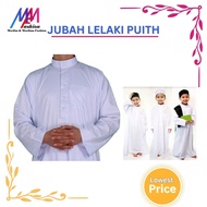 JUBAH AL HERA PUTIH LELAKI (Kanak-Kanak & Dewasa) Tahfiz/Umrah/Haji