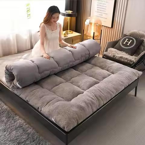 Floor Mattress, Queen Size Japanese Futon Mattress Roll Mattress Tatami Mat, Foldable Mattress Breat