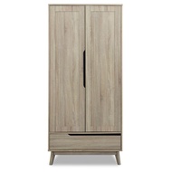 Fella 2 Door Wardrobe / Swing Door Cabinet / Cloth Storage Cabinet /Almari Kayu