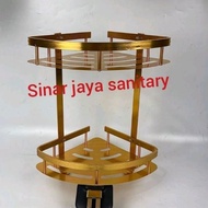 SAMPO Bathroom corner shelf / Madiun bedroom shampoo shelf / full gold corner shelf