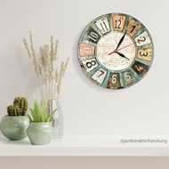 isal 086 Jam Dinding Vintage Unik Eropa D408A