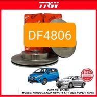 (TRW)FRONT ALZA NEW(14-),VIOS NCP93(J-SPEC) DISC ROTOR DF4806