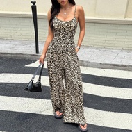 60315JBZ Frit 2025 Summer New Product Hot-selling Printed Halter Leopard Print European American Jum