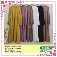 MIDI DRESS KATUN RAYON TWILL UNIQLO PREMIUM