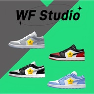 J1 AJ1 OG Low cut UA wolf grey red blue sneaker for women men shoes with box (size36-45)