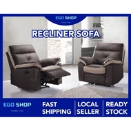 Ego Shop / Modern / Elegant / Simple / Casa Leather Recliner Sofa /Chair/ Brown/Black Grey