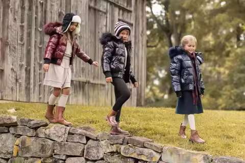 AP 2025 winter children coats waterproof shine fabric and filling white duck down girls boys outerwe