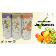 Organic beverage Tin Miracle Probiotic Fruits Juice water 益生菌水果状饮料 Halal Vegan全素 Gluten Free 100% Natural Purifier water