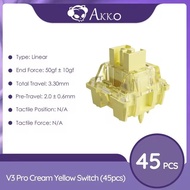 AKKO V3 Pro Cream Black/V3 Pro Lavender Purple/V3 Pro Silver Switch Linear/Paragraph 5-Pin Mechanica