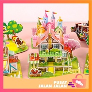 PJJ - 6354 3D Puzzle Paper House / 3D Educational Toys for Children / DIY Puzzle Paper House / Educa