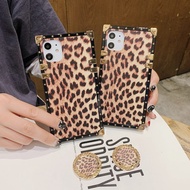 Leopard Print Case Luxury Square for OPPO Realme C21Y C35 9i/A36/A76 4G C21 C20/C11 2021 C15/C25 C17