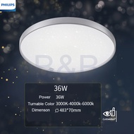 Philips CL514 LED Tunable Ceiling Light Silver Brown Edge 24W/36W Warm - Warm White - Cool Daylight Beauty &amp; the Beast Shop [Send Out in 3 Biz Days After Ordering] CEILING LIGHT 10