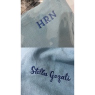 (READ DESCRIPTION) additional name embroidery SMALL SIZE specifically for mnw.curated products