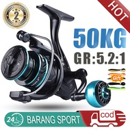 DAIWA 2025 NEW Fishing Reel Spinning reel Mesin Pancing 50kg Drag Fishing Reel Fishing12+1BB Double 