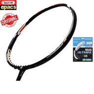 Apacs Versus 20 Install Yonex BG66 Ultimax String Original Badminton Racket - Black Matt(1pcs)【FREE INSTALL STRING】