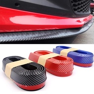 Car Front Bumper Lip Rubber Carbon Fiber Universal Protector Bumper Lip Strip Spoiler Rubber Side Skirt Anti Scratch Protector