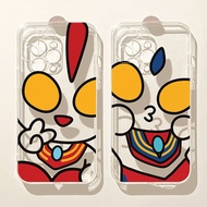 Ultraman Suitable for Samsung S25U S24+S23FE S22 A56 A55 A35 A54 A42 A36 A34 Phone Case Transparent