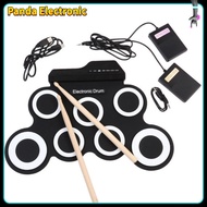 Limited-time offer!! Portable Electronic Drum Digital USB 7 Pads Roll up Drum Set Silicone Electric Drum Pad Kit with