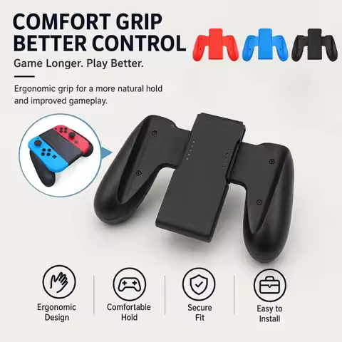 Comfort Hand Grip for Switch Joy-Con Controllers, Non-Slip Soft Touch Handle Bracket for Switch Joy-