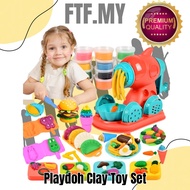 Playdoh Clay Toy Set Pretend Play Set Toys Burger Dough Set Ice Cream Noodles Maker Permainan Masak Plasticine Slime Kit