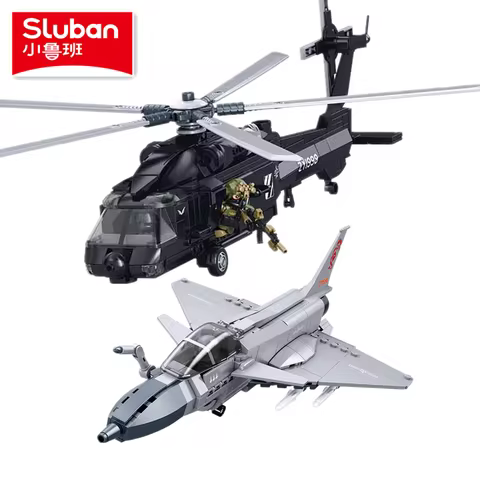 382PCS Z-20 Helicopter & 211PCS J-10 Fighter Jet Military Building Blocks Military Model Bricks Educ