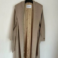 maxmara 主線款水波紋羊絨大衣外套 小穿兩次閒置 有腰帶 尺寸38碼 衣長103