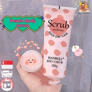 [SG] Tube Peach Body Scrub 🍑 Bath Scrub Brightening Scrub Exfoliator Moisturiser