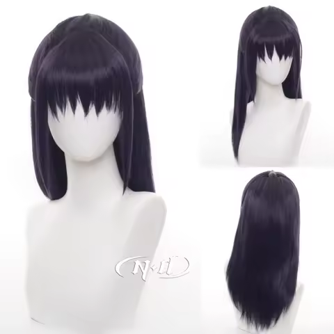 ND Jujutsu Kaisen Cosplay Wigs Utahime Iori Anime Cosplay Purple Black Hair Wigs for Comic Con Coser