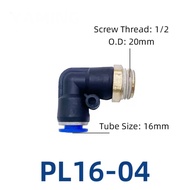 PL 16-04 Pneumatic Fitting Elbow 16mm To External Thread 1/ 2" inch