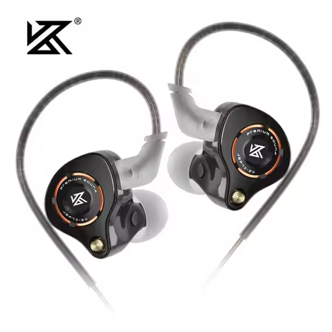 KZ Eldar Wired Earphones 1DD Dynamic Driver Balanced IEM HiFi Music Metal Headphones Sport Stage Liv