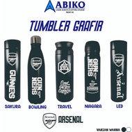 TERMOS Arsenal FC - TUMBLER Thermos CUSTOM ARSENAL LASER Engraved LOGO Name