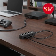 Ethernet LAN Splitter RJ45 1 to 4 Female Adapter for Super Cat5/Cat5e/Cat6/Cat7 Network Connectors  