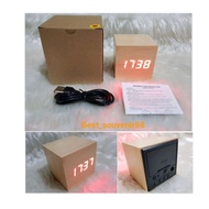 LED box wooden clock / wooden table clock / souvenir table clock / plain wooden table clock