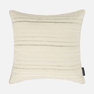 Stripes Chenille Cushion Cover 18 - Ivory Grey
