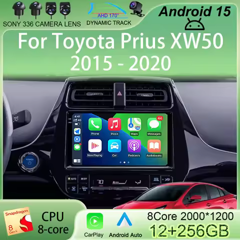 Car Radio GPS RDS Android 13 For Toyota Prius XW50 2015 - 2020 Video Player 2 din 4G WIFI 360 Camera