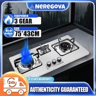 ❗5 Years Warranty❗3 burner gas stove/dapur gas stainless steel/Desktop+built in 2in1 9KW+3KW+9KW 燃气灶