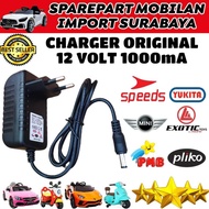 ORIGINAL CHARGER PLIKO ADAPTOR MOBIL MAINAN AKI CHARGE MOBILAN ANAK