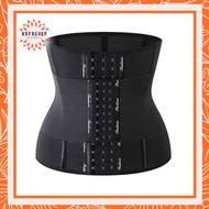 UNDR045 2-Layer Waist Trainer Corset with Hook Belt/Double-Layer Tummy Control Waist Trainer with Fr