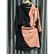 Set Of Two-Tone Suit New Free Size S M L Can Be Worn. 0 Chest 33-36 Waist 26-30 Hips 34-38 Simple An