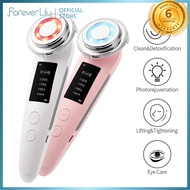 foreverlily RF Facial Beauty Machine Face Eye Skin Lifting Tighten V ibration Massage Device LED Photon Rejuvenation Therapy Cleansing Tool