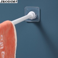 Strong Curtain Rod Bracket Holders Hooks Self-adhesive Rod Holder Clothes Rail Bracket Toilet Bathro