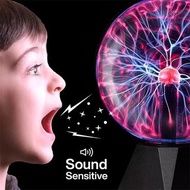 8 Inch Sound Control Magic Plasma Ball Lamp LED Night Light Atmosphere Touch Glass Plasma Light Chri