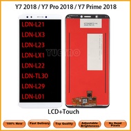 Display For Huawei Y7 Prime 2018 LCD Display Touch Screen Replacement For Nova 2 Lite Display Tested Lcds LDN-L01,LX3,L21,LX2