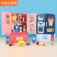1/2 Simulation Smart Refrigerator Toys Home Small Appliances Double Door Fridge Kitchen Puzzle Toy Party Supplies Boys Girls
