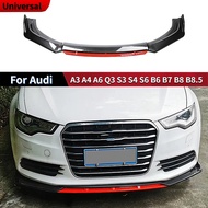 Sedan Front Bumper Lip Chin Spoiler Splitter Diffuser Bodykit Universal Accessories For Audi A3 A4 A