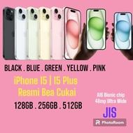 IPHONE 15+ Plus 128GB - 256 - 512G -PINK/BLACK/GREEN/YELOW RESMI IBOX