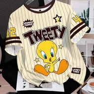 2026 New Summer Disney Tweety Bird 3D Printed T-shirt for Men and Women Round Neck Short Sleeve Top